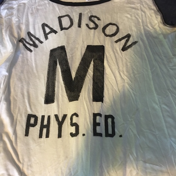 A Medium blue/white quarter sleeve tee from Garage - Picture 3 of 5